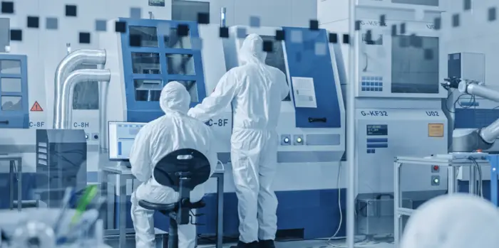 Modular cleanroom with integrated environmental monitoring system