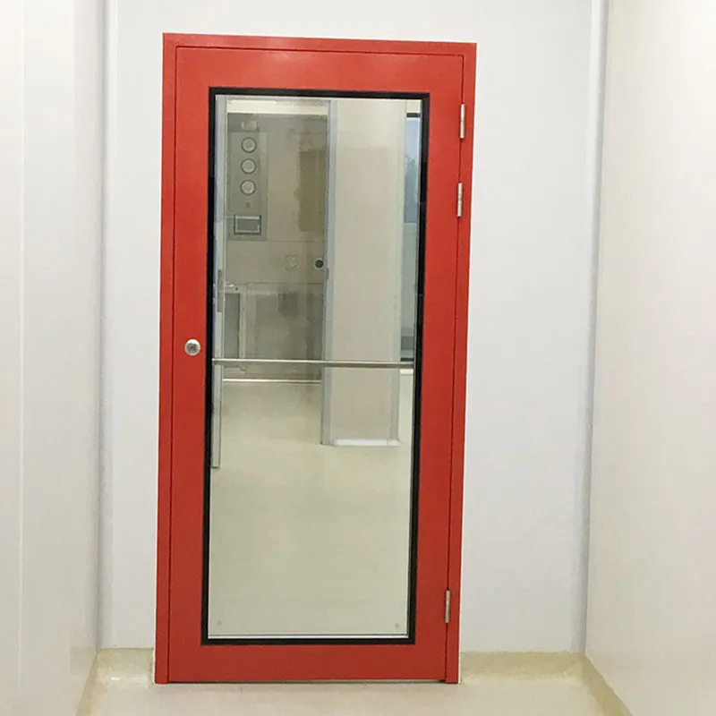 Porta de emergência da sala limpa