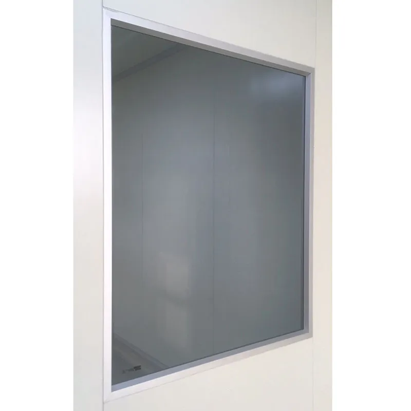 Clean room single glass window