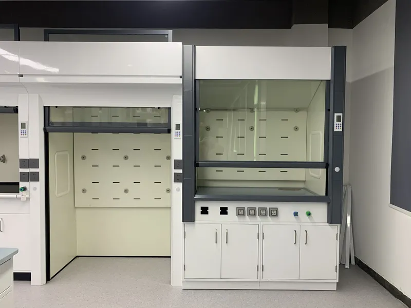 Capucha de humo de escape de acero completo del laboratorio químico