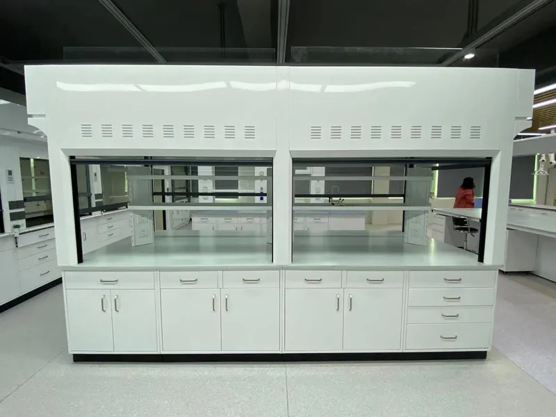 Capucha de humo de escape de acero completo del laboratorio químico
