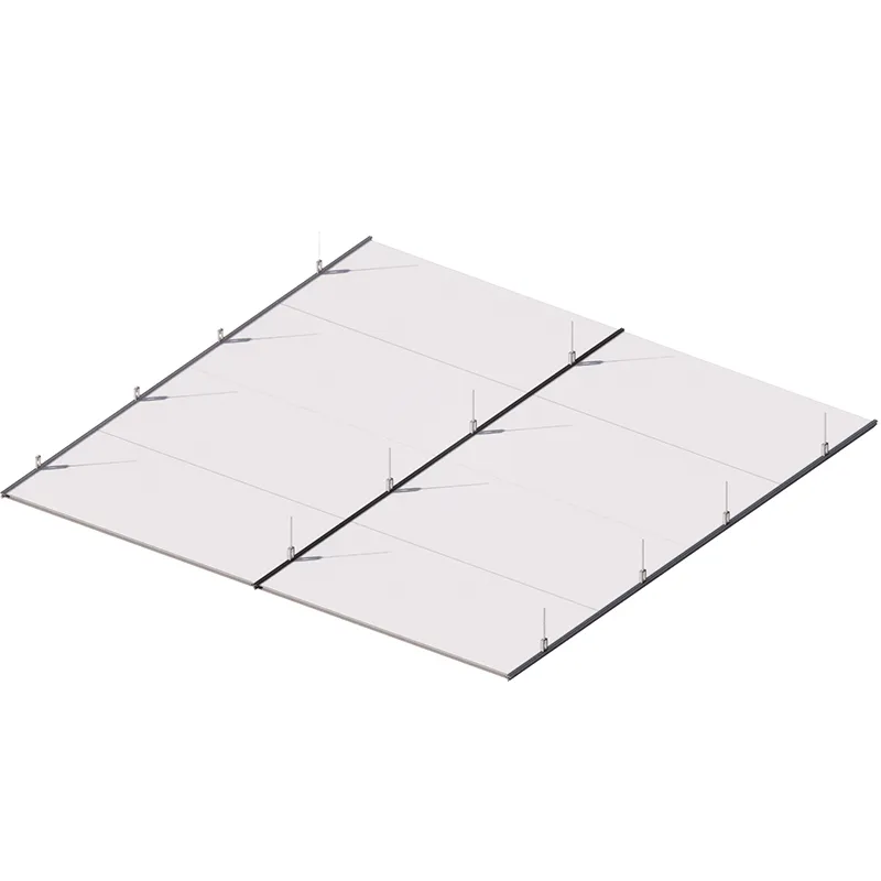 Sistema de techo de barra oculta de sala limpia