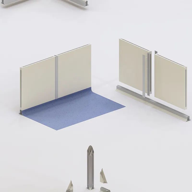parede divisória desmontável sala limpa