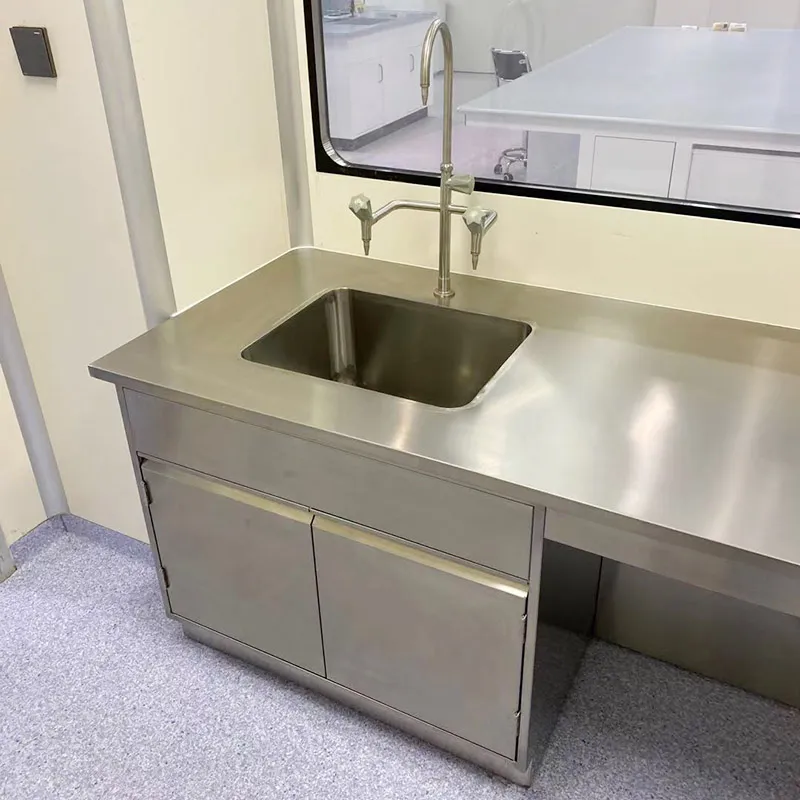 Laboratory stainless steel tables with Sink