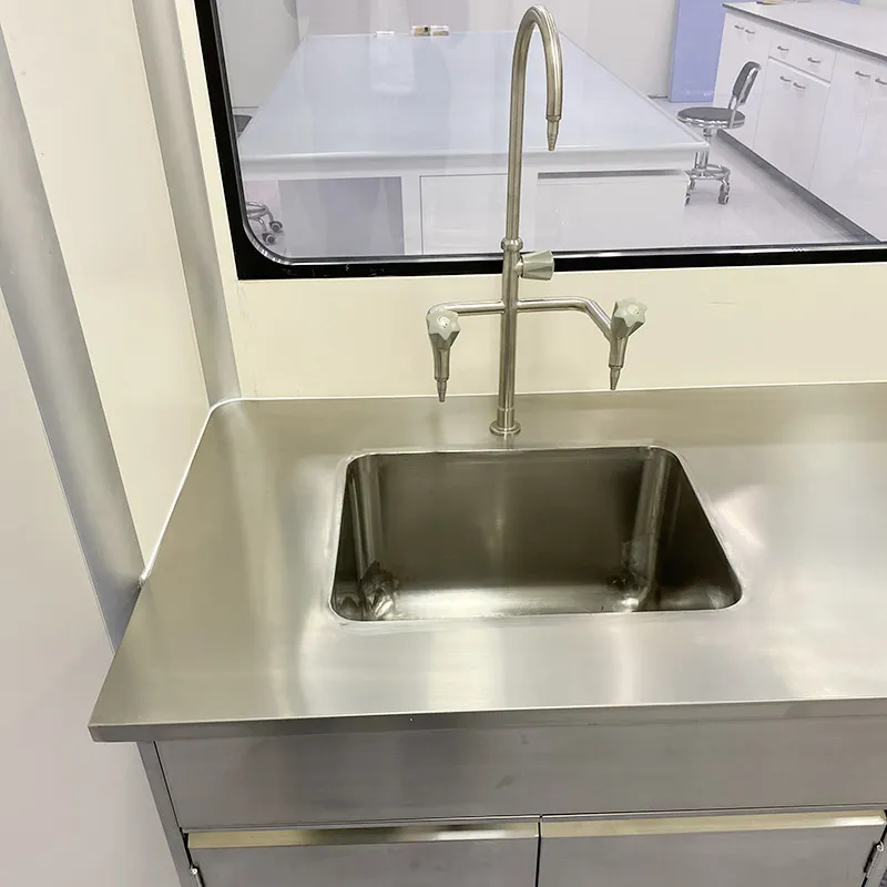 Laboratory stainless steel tables with Sink