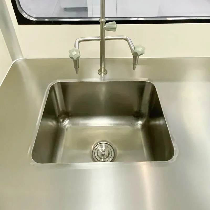 Laboratory stainless steel tables with Sink